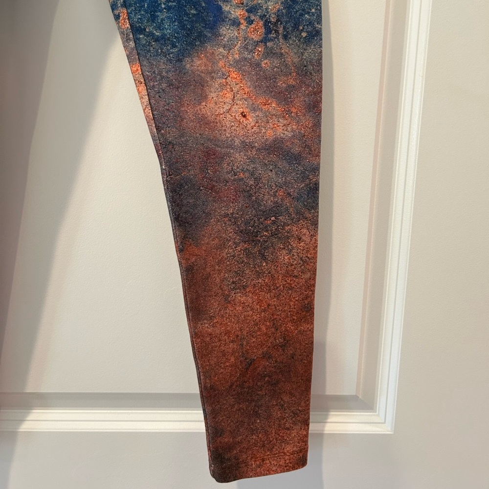 Soft Surroundings Blue and Brown Leggings - Picture 3 of 6